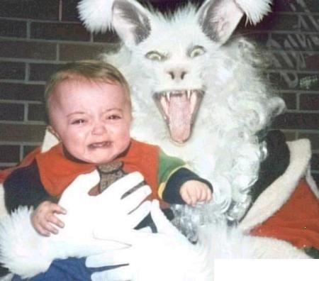 happy easter bunnies. funny easter bunny