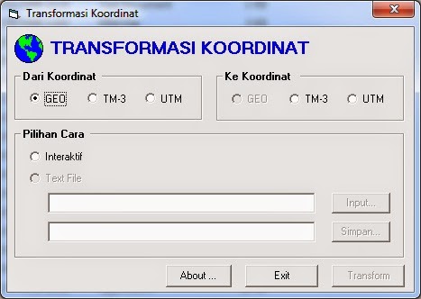 software transformasi koordinat bakosurtanal