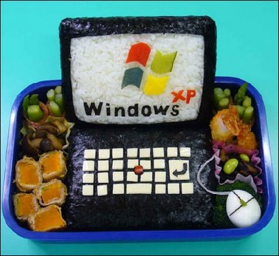 Tartera Windows Xp hechos con comida Tartera Windows Xp hechos con comida