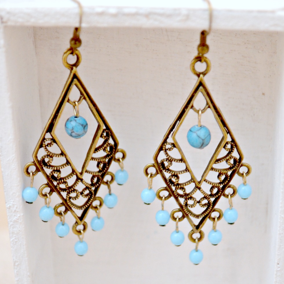 Antique Brass Dangle Earrings Amy Latta Creations