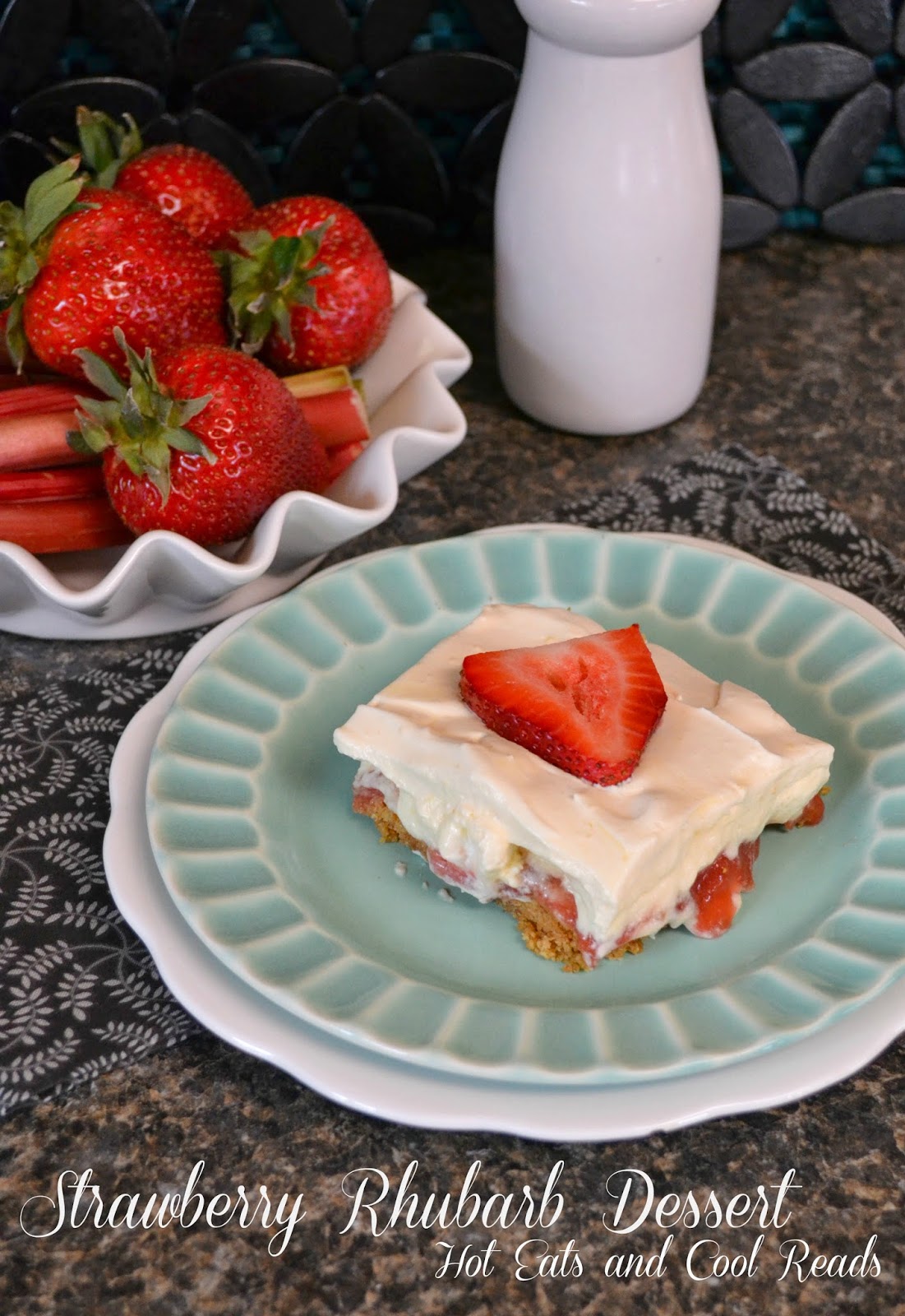 Hot Eats and Cool Reads Luscious Strawberry Rhubarb Pudding Dessert Recipe