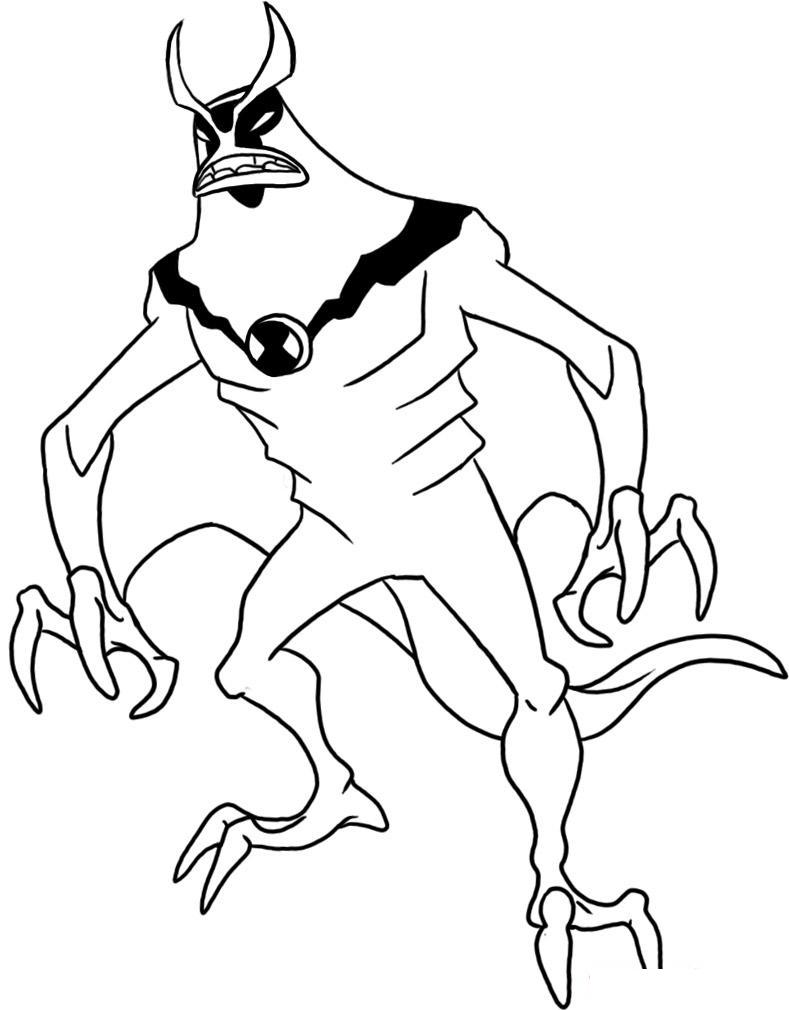 Ben 10 Alien Coloring Pages Ben 10 Alien Coloring Pages