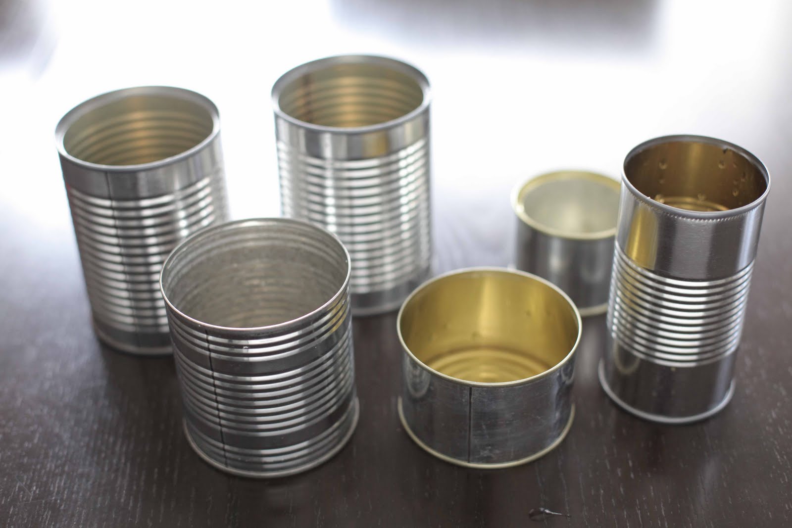 Beach House in The City tin can candle holders diy