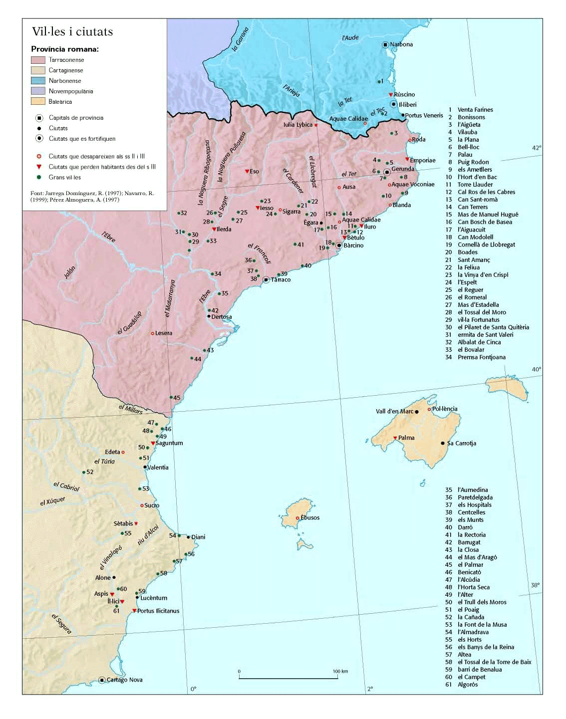 map of the roman cities and towns in the catalan area tarraco nowadays tarragona was the oldest roman city in the whole iberian peninsula