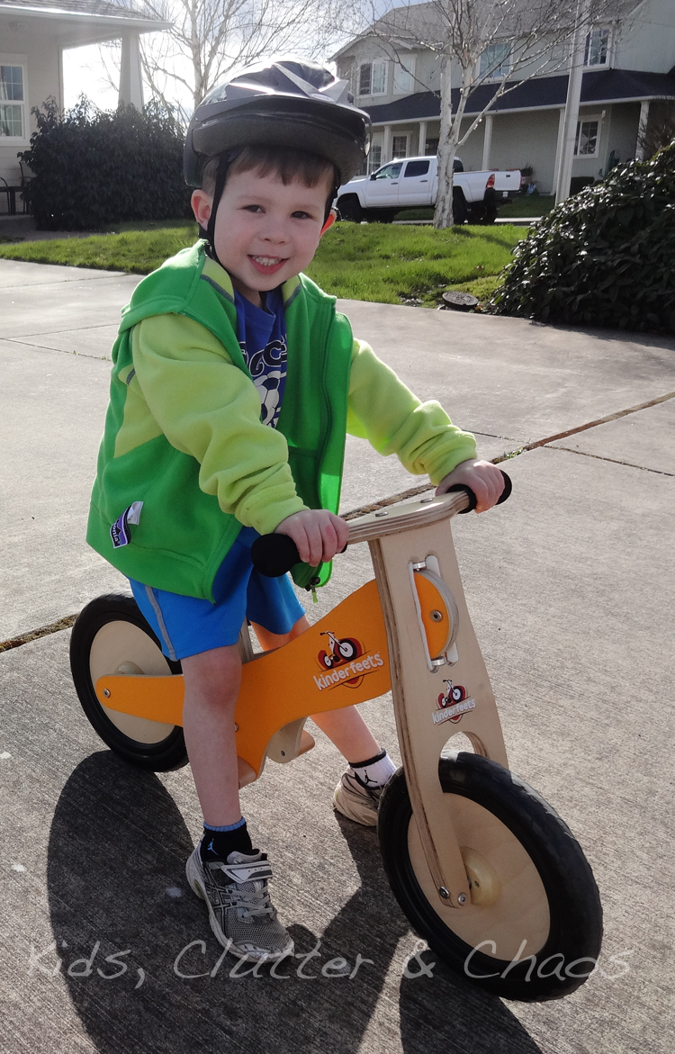 Kids, Clutter and Chaos Kinderfeets Balance Bike Review