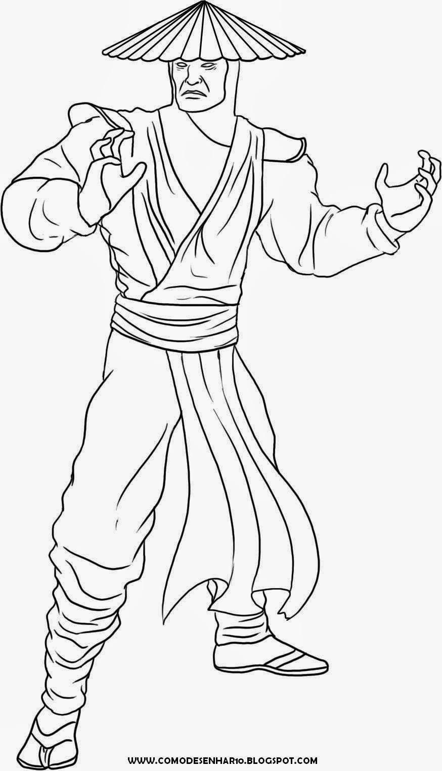 desenhos para colorir do mortal kombat