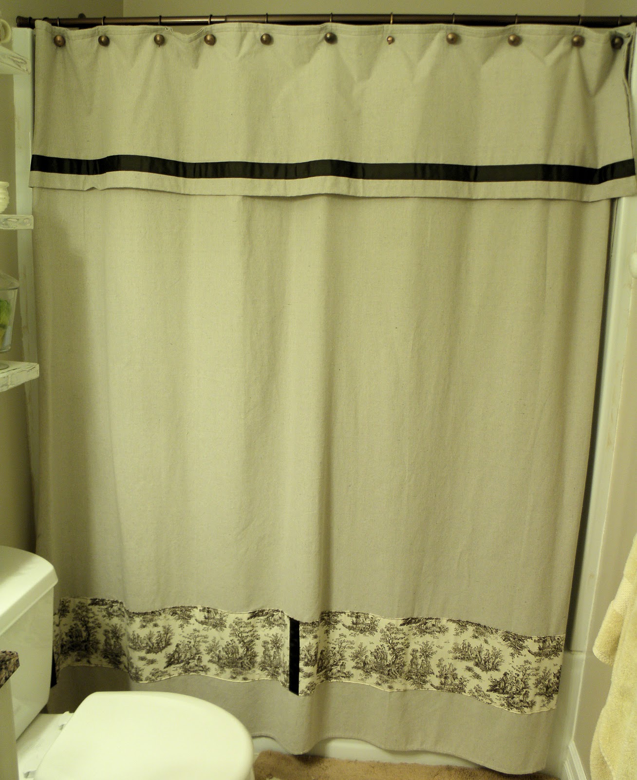 Shabby Love Drop Cloth Shower Curtain Tutorial
