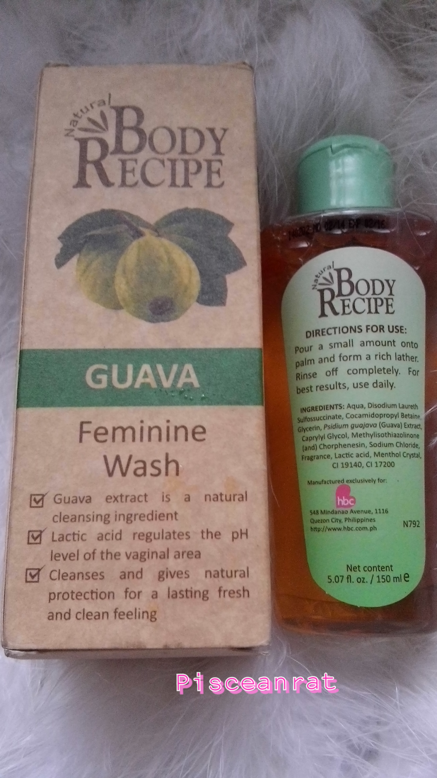 pisceanrat Body Recipe Guava Feminine Wash