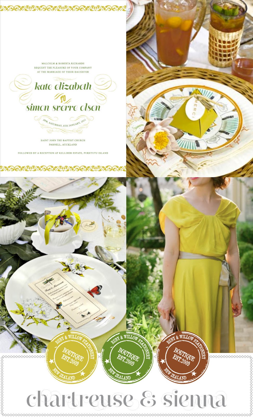 chartreuse wedding