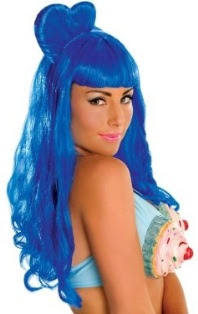 Katy Perry Blue Hair Wig Katty Perrie: California Gurl Costume: Blue Wig Long Soft Curls Matching Headband With Heart Shaped Hair: KatyPerry BlueHair Wig  Katy Perry Blue Hair Wig Katty Perrie: California Gurl Costume: Blue Wig Long Soft Curls Matching Headband With Heart Shaped Hair: KatyPerry BlueHair Wig 