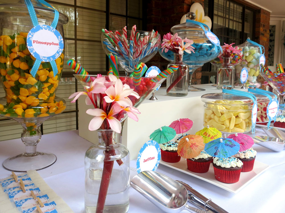 Gold Coast Candy Bar: Luau Birthday Party
