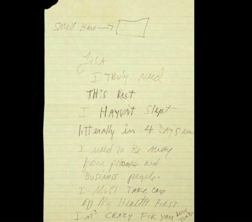 Michael Jackson letter to Lisa Presley