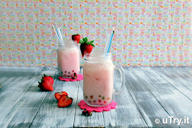 Check out how to make this whimsical Strawberry Rose Milk Tea with Rainbow Boba!  It's refreshing and delicious.  You'll be surprised how easy it is to prepare.   http://uTry.it