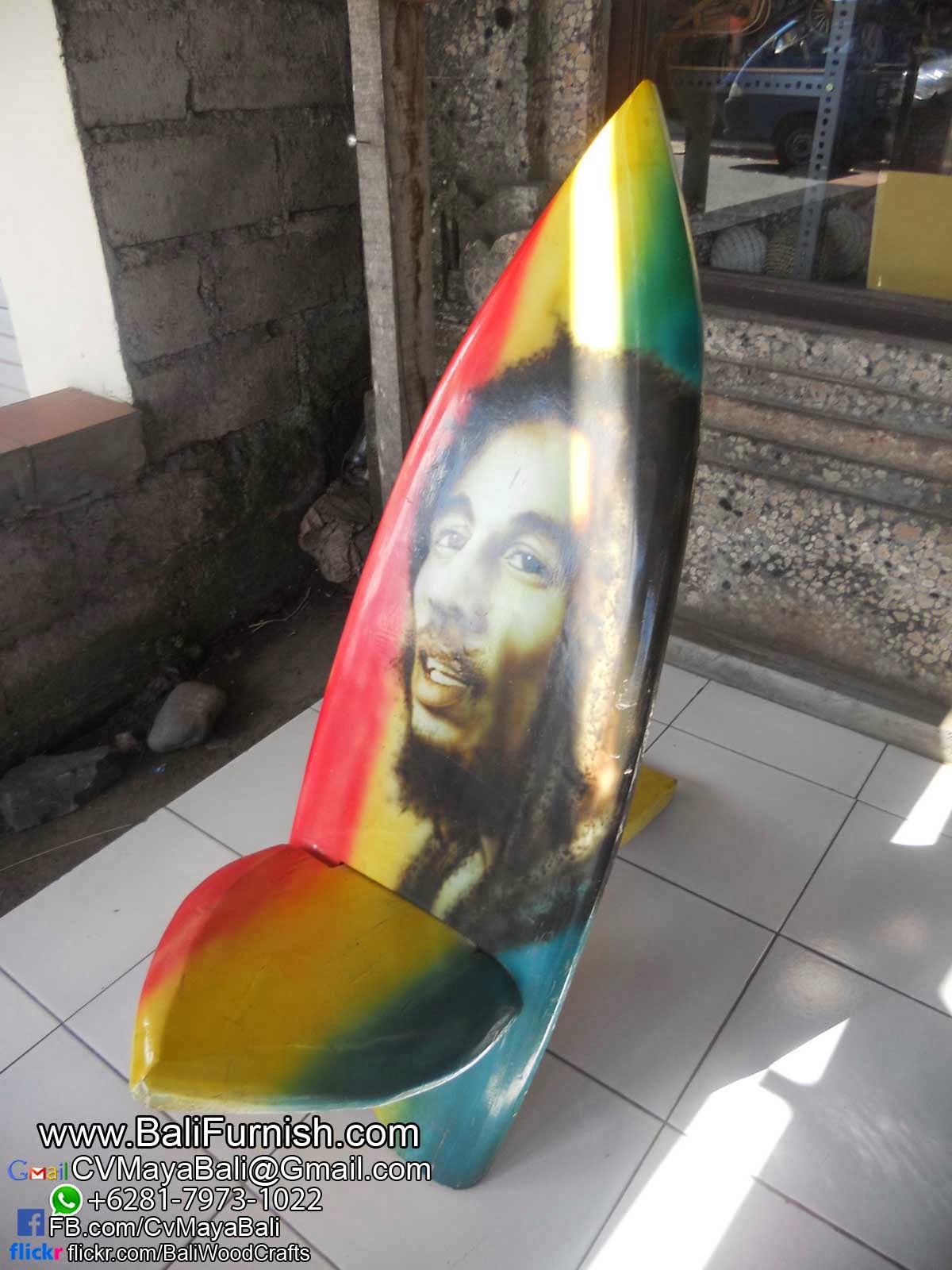Airbrush Surfboards Wood Decorations from Bali Indonesia Bali Crafts