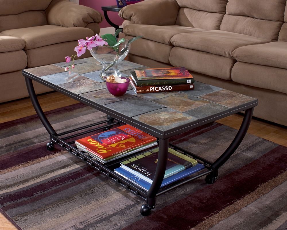 Modern Industrial Warehouse & Railroad Cart Coffee Tables with Caster