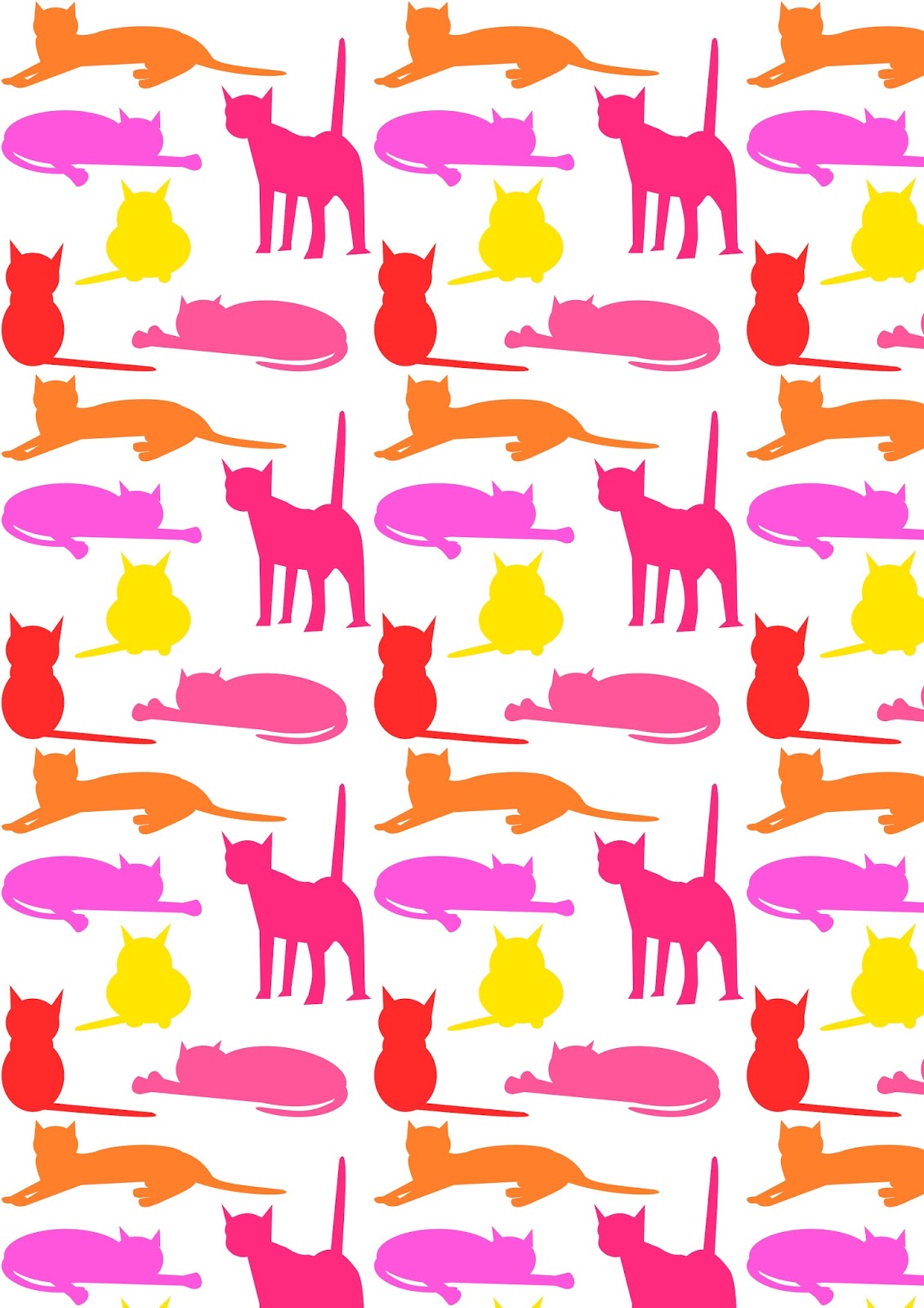 free digital cat scrapbooking paper ausdruckbares printable design