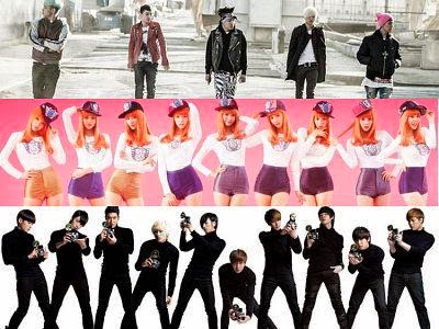 Big Bang, SNSD, Super Junior