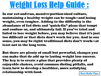 Weight loss help