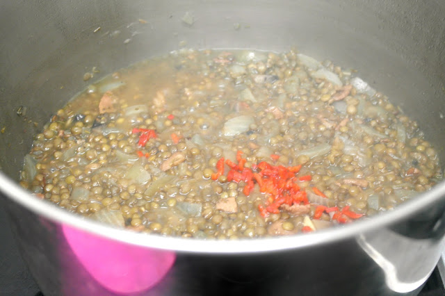 Green Lentil and Bacon Soup by What Laura did Next
