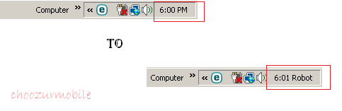 Display your Name in Win Task-bar Display your Name in Win Task-bar