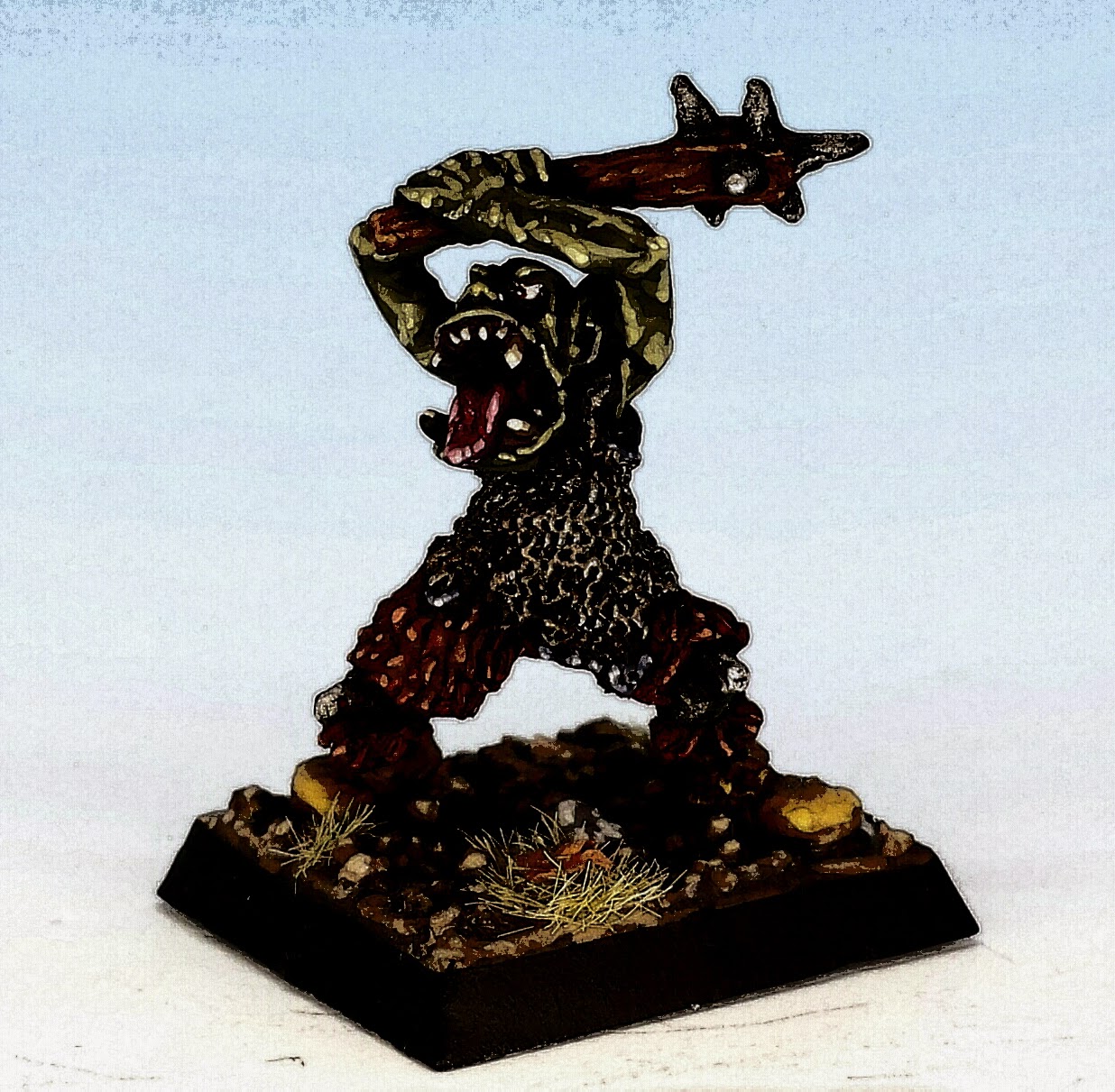 Maniac, aka Magar Ironfist painted by the author, Citadel (sculpted by Perry Bros., 1985)