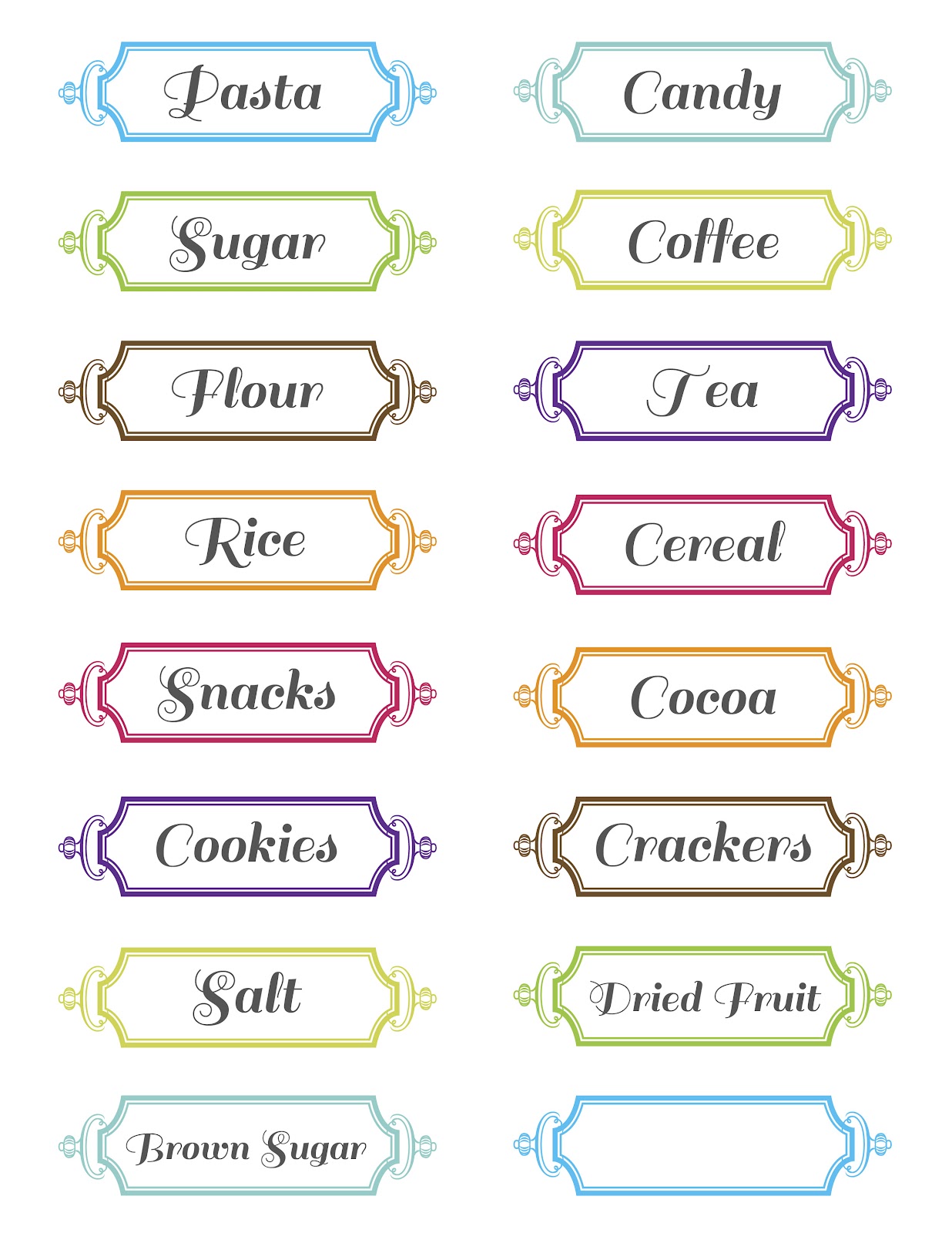 Free Avery Pantry Labels Printable