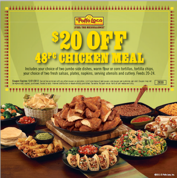 What are some different El Pollo Loco coupons?