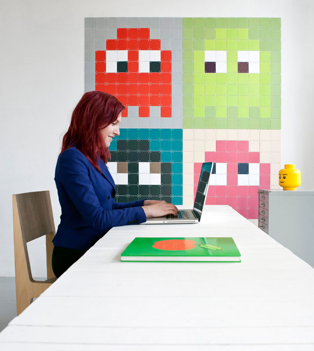 IXXI Decorando paredes - wall art - pacman IXXI,Decorancion, paredes, wall,art,synaps,cuadrados,cuadros,squares,tile,comecocos,pacman