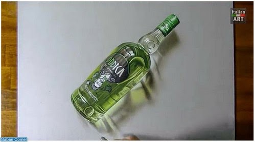 Tutorial Membuat Lukisan Botol 'Ilusi 3D'