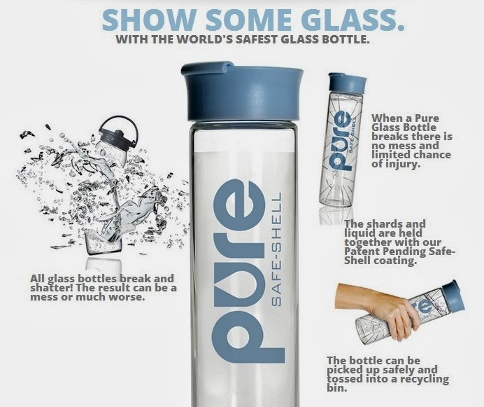 PURE glass water bottle review - mamabelly.com