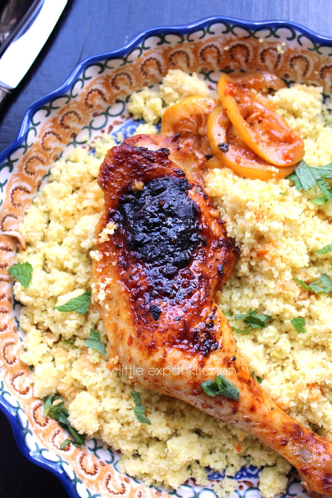 My Little Expat Kitchen Roast chicken with harissa and couscous