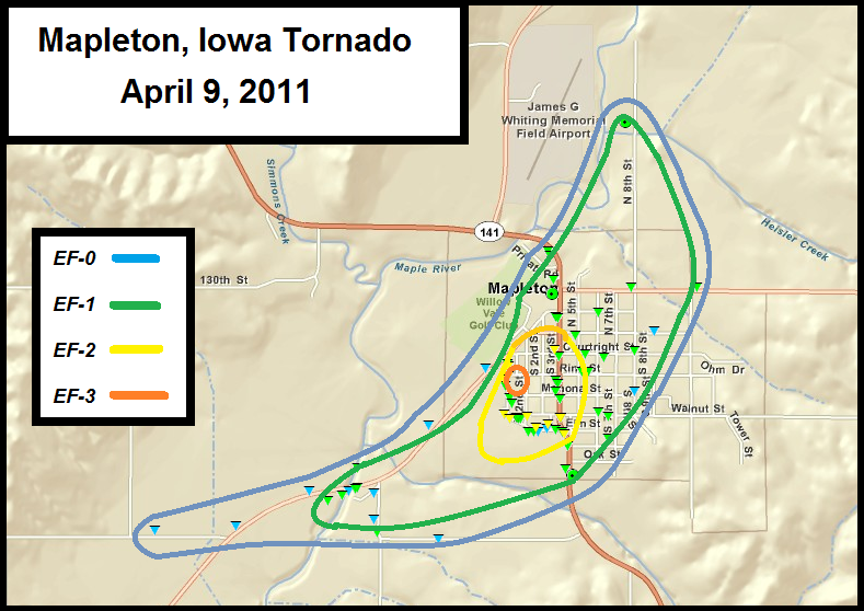 The Original Weather Blog More on Mapleton, IA Area Tornado
