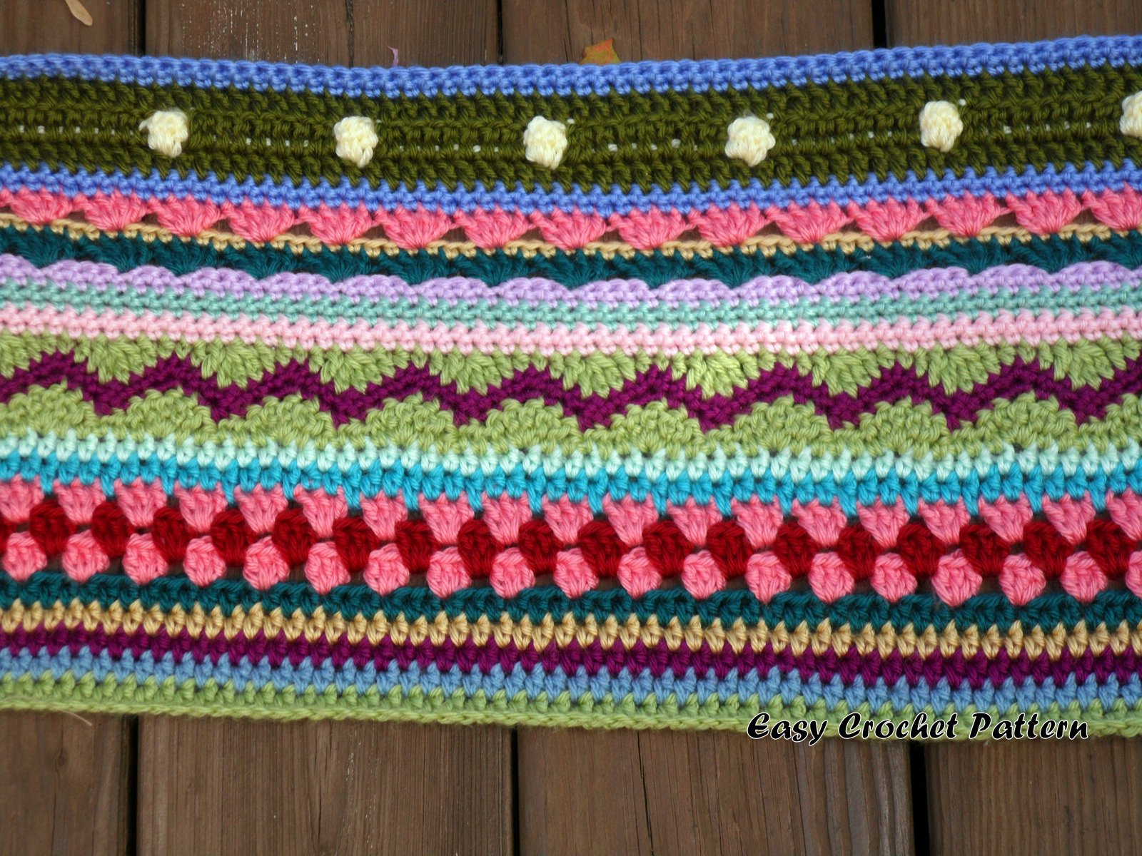 Easy Crochet Pattern Mixed Stitch Crochet Along