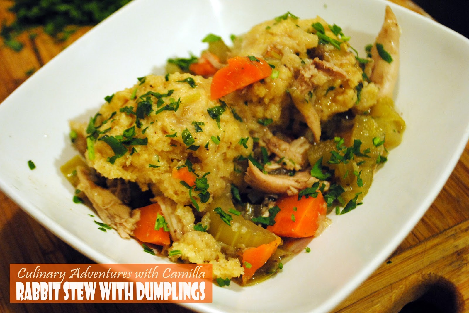 Rabbit Stew with Salt and Pepper Dumplings FoodieReads