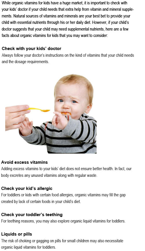 Liquid vitamins for kids
