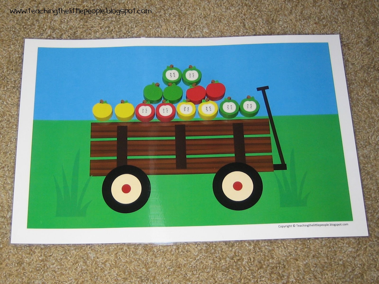 Teaching The Little People Math Mats in Preschool