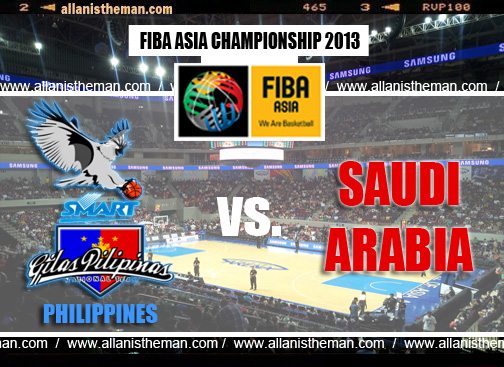 FIBA ASIA: Philippines vs Saudi Arabia Live Streaming