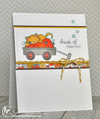 Wagon and pumpkins card by Kim S for Newton's Nook Designs