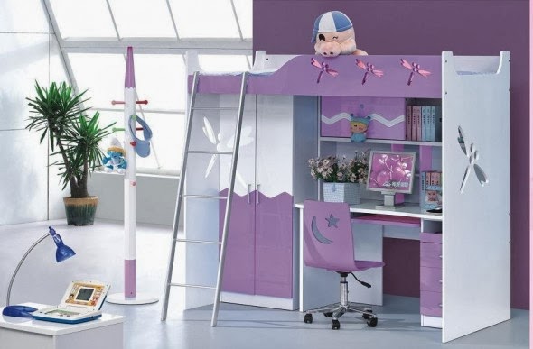 Dormitorio para niñas y adolescentes color lila - Ideas para decorar