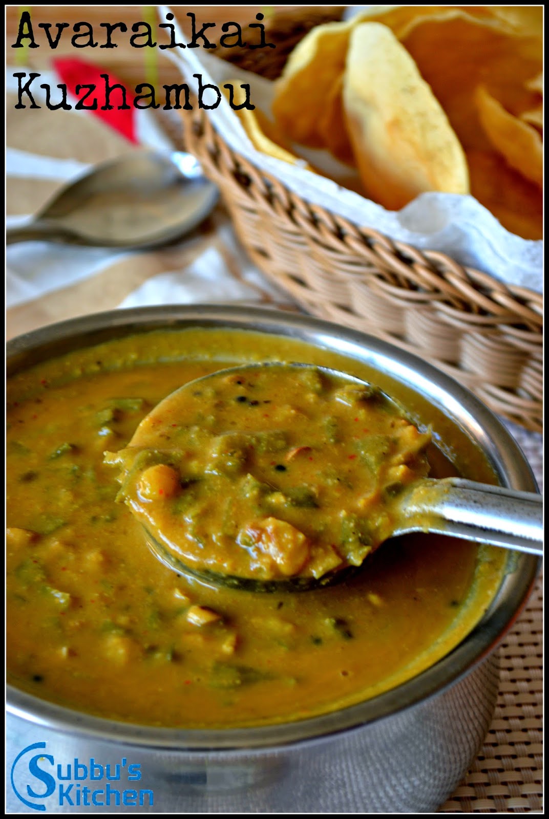 Avarakkai (Broadbeans) Kuzhambu Avarakkai (Broadbeans) Kuzhambu