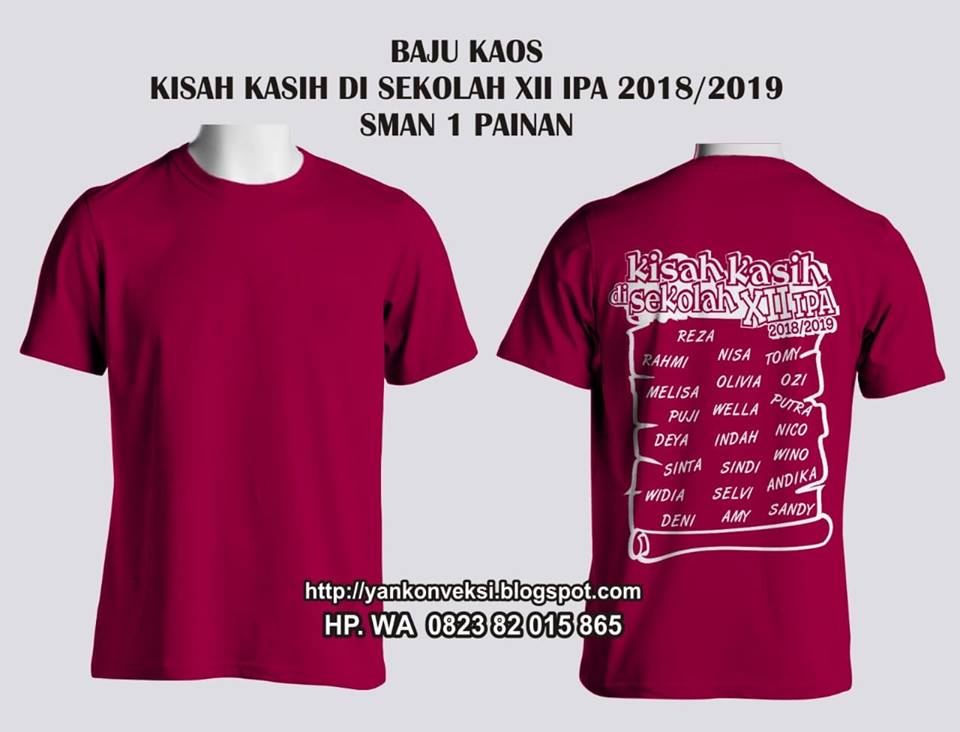 BAJU KAOS LOKAL SMA