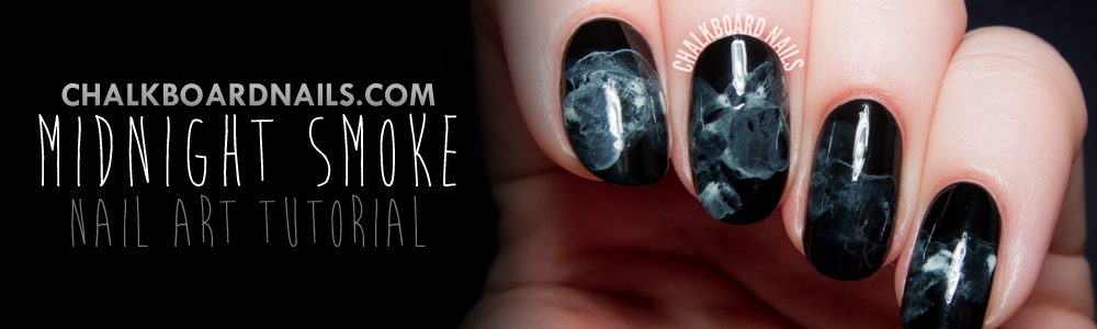 Midnight Smoke Nail Art Tutorial by @chalkboardnails