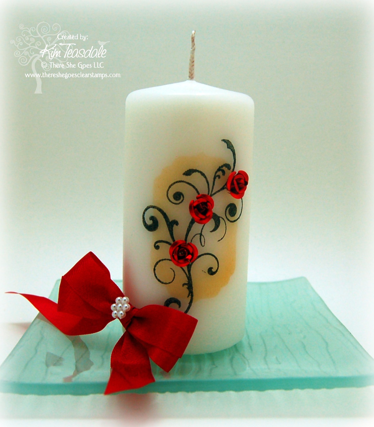 Pillar Candle Tissue Paper Wax Paper Flourish There She Goes Set Ink ...