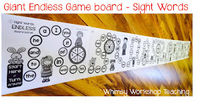FREE Giant Sight Words Game Board and Vowels Desk Strips
