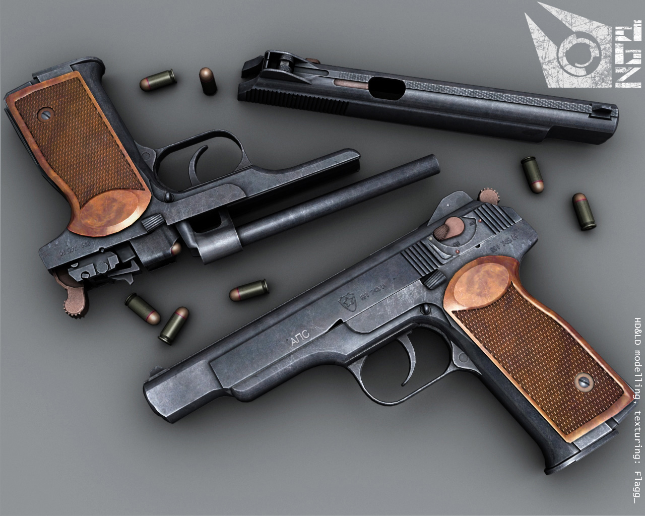 Fire Gun Wallpaper: APS (Stechkin Automatic Pistol)