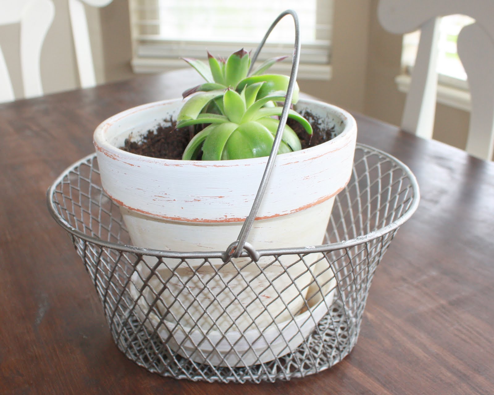 COUNTRY GIRL HOME Dollar store wire basket redo