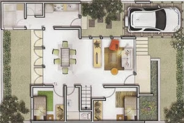 Aneka Desain Rumah Minimalis Desain Rumah Minimalis Type 45 Terbaru