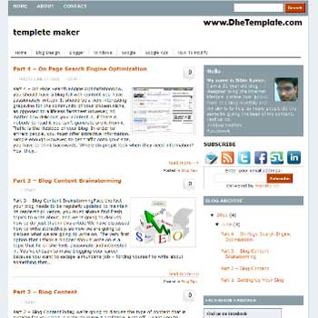 Blogger Mint 2 blogger template. blogger template with 3 column and 3 column footer