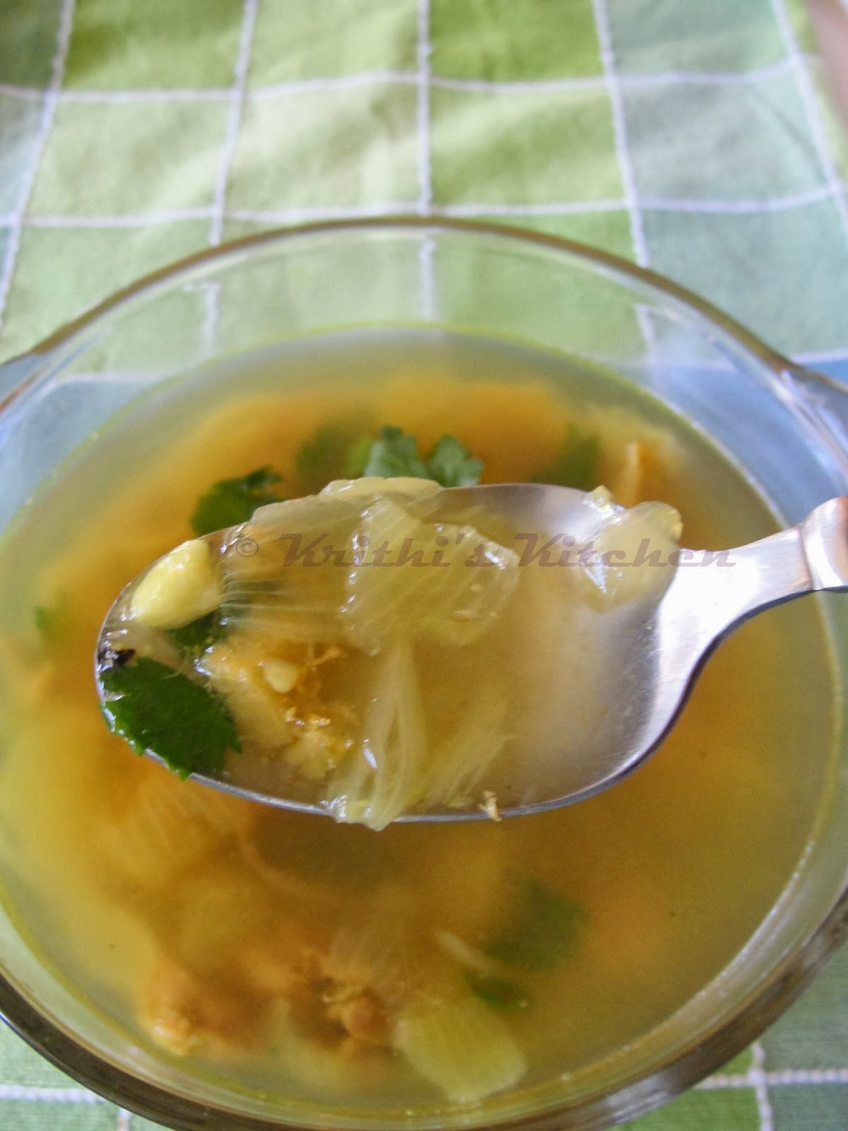 Krithi's Kitchen Chicken Soup for Cold / Kozhi Rasam Soup Recipes