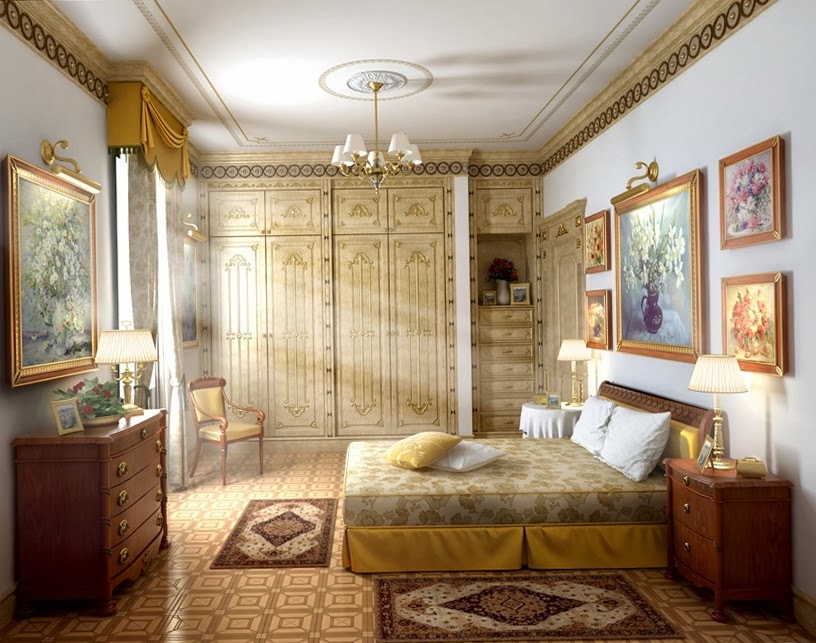 Dormitorio en estilo clásico ~ Innovarq diseño,render,remodelacion